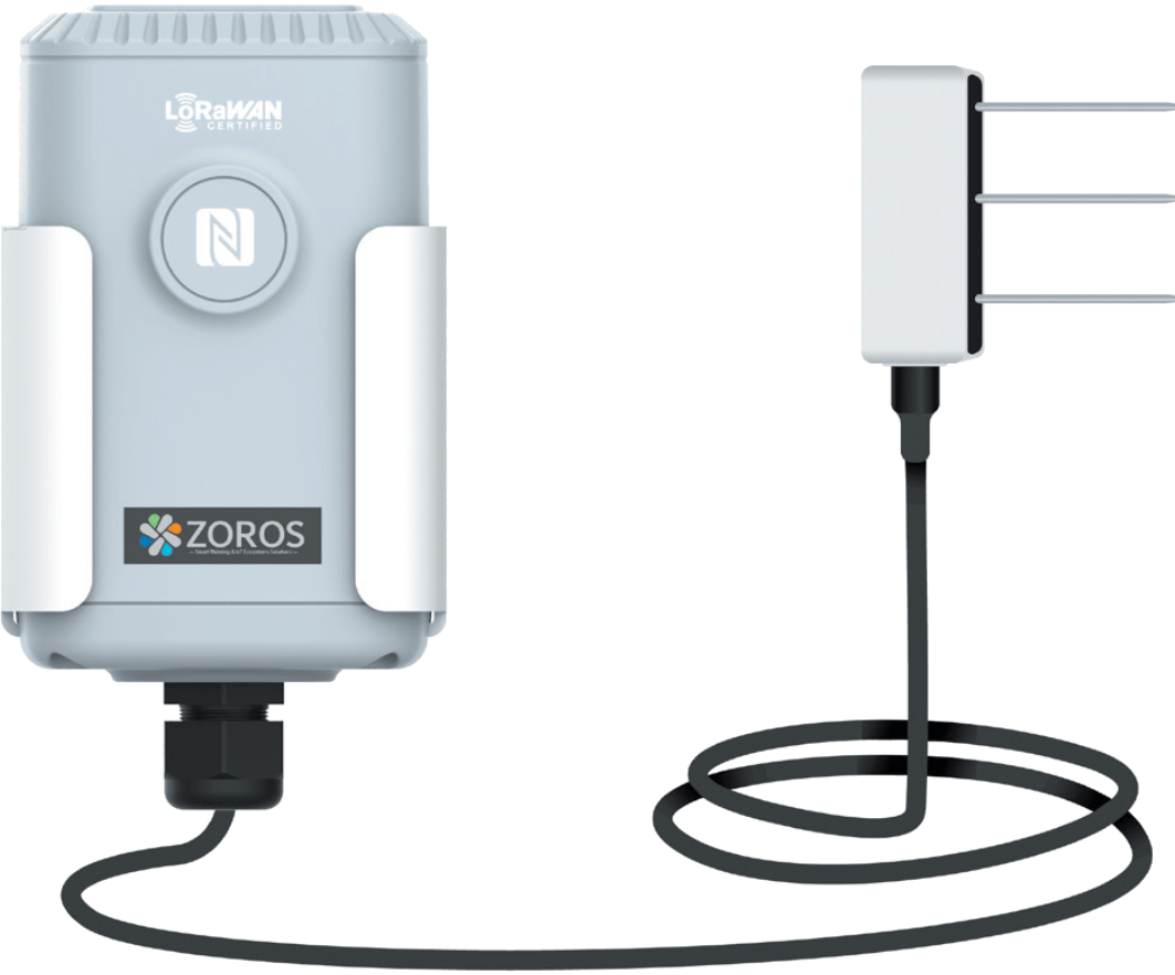 Αισθητήρας υγρασίας και αγωγιμότητας εδάφους.