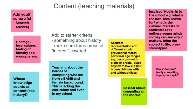 Sharing ideas about the content of teaching materials during one workshop