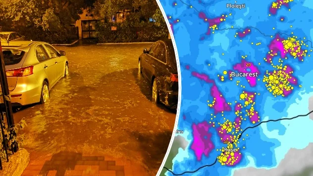 Fuertes tormentas con granizo y lluvias torrenciales azotaron el sur de Rumanía