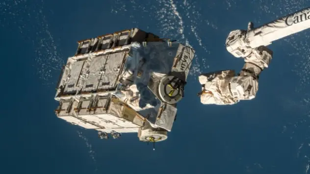 Pallet dropped from the ISS' robotic arm. 