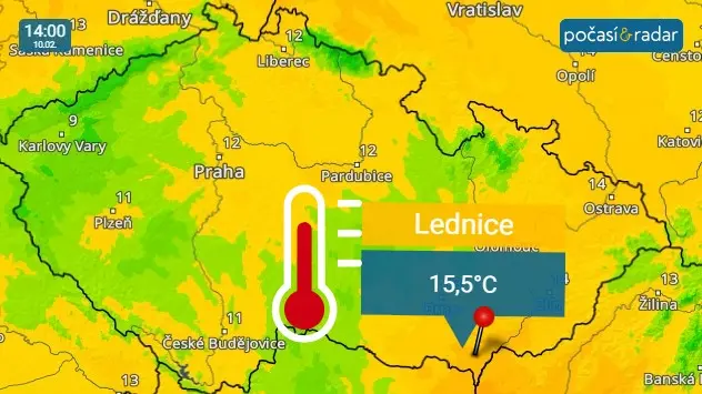 Ironie tomu chce tak, že městečko v Jihomoravském kraji s názvem Lednice, patří mezi nejteplejší lokality v naší zemi.