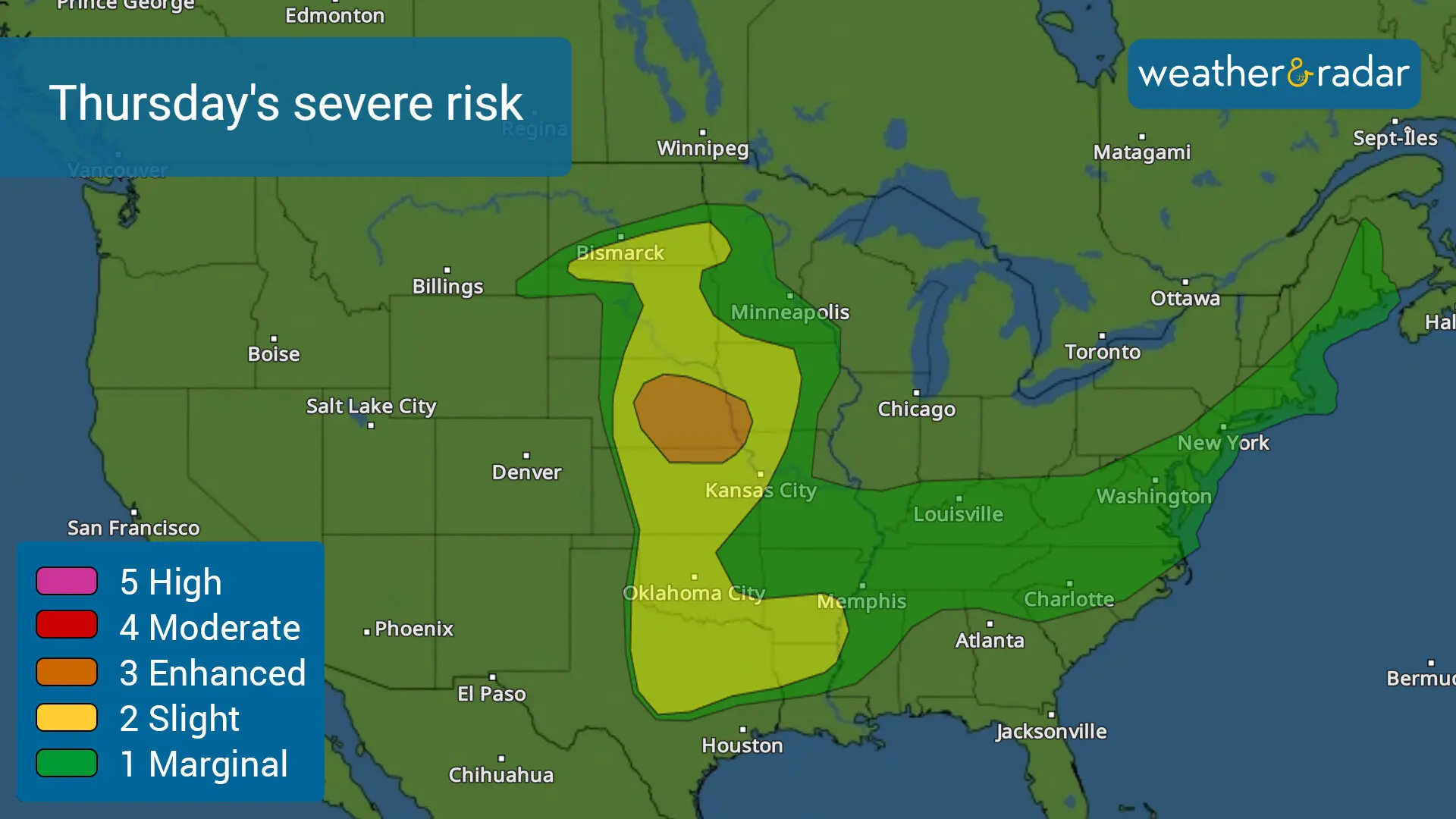 Thursday's severe risk