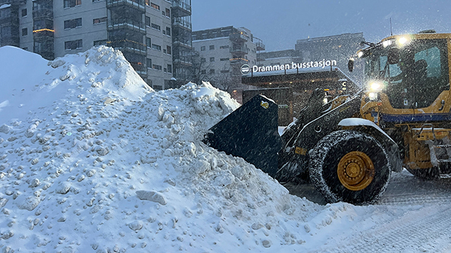 Schnee im Süden Norwegens rund um Oslo