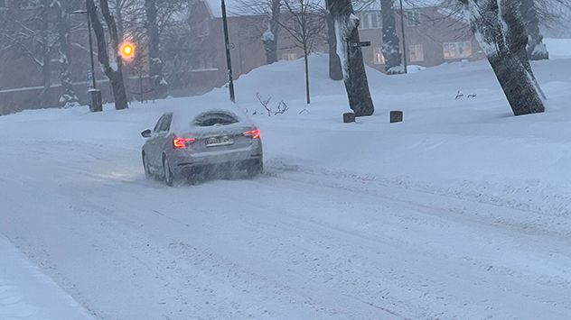 Schnee im Süden Norwegens rund um Oslo