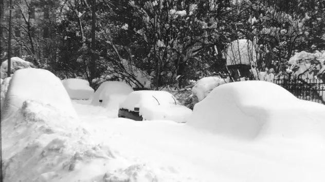 Schneemassen begraben Autos