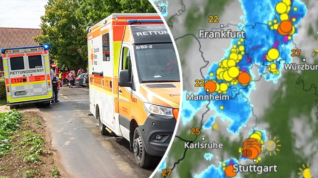 Rettungswagen und WetterRadar