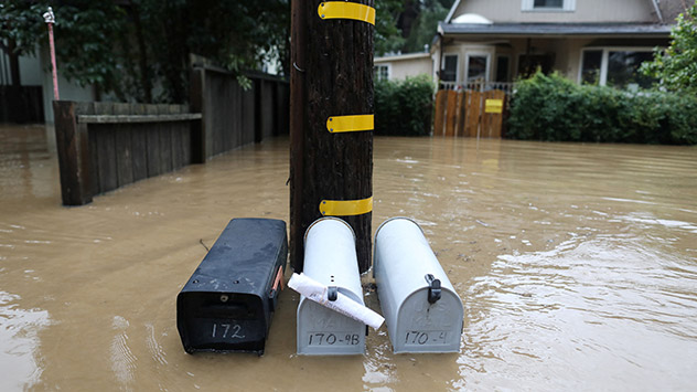 Überflutungen in Felton Grove, Kalifornien