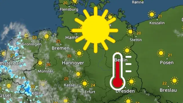 Bis Donnerstag gibt es im Osten und Norden Sonne "pur" und sommerliche Temperaturen 
