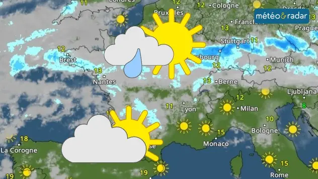 Radar de précipitations pluie et neige - Radar France