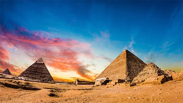 Abendrot Antike Ägypten Pyramiden