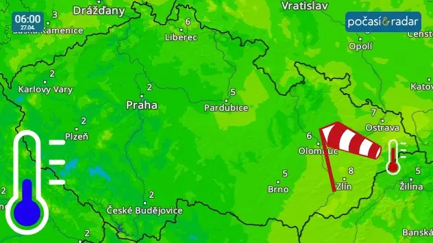 V sobotu nad ránem budou ještě teploty klesat až k nule na západě Čech. 