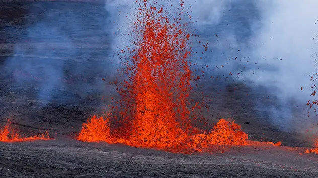 © dpa Lavaströme am Mauna Loa.
