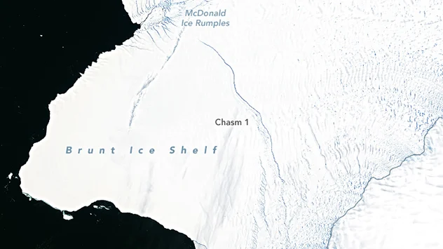 © NASA Iceshelf Cracks