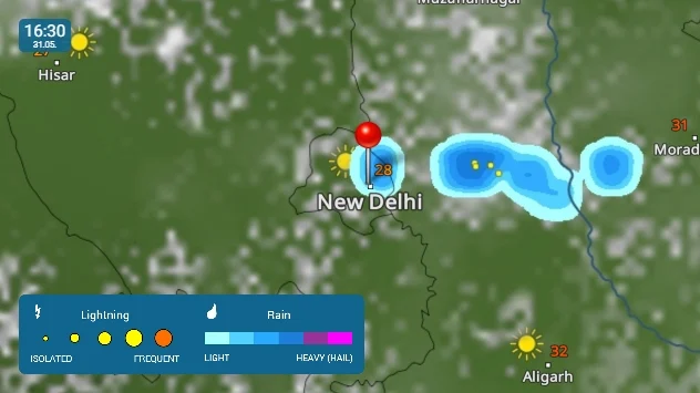 Weather Radar: Delhi Rain 