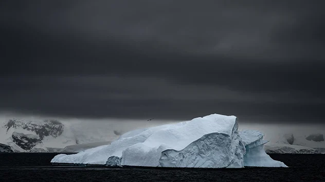 Schmelzende Eisberge vor der antarktischen Küste