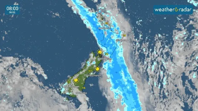 WeatherRadar rain over New Zealand