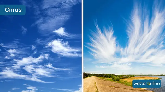 Cirruswolken sind hohe Wolkenschlieren mit faser- oder haarartigem Aussehen.