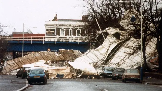 Tube station damage