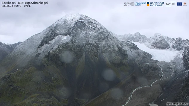 webcam von angezuckertem Berg