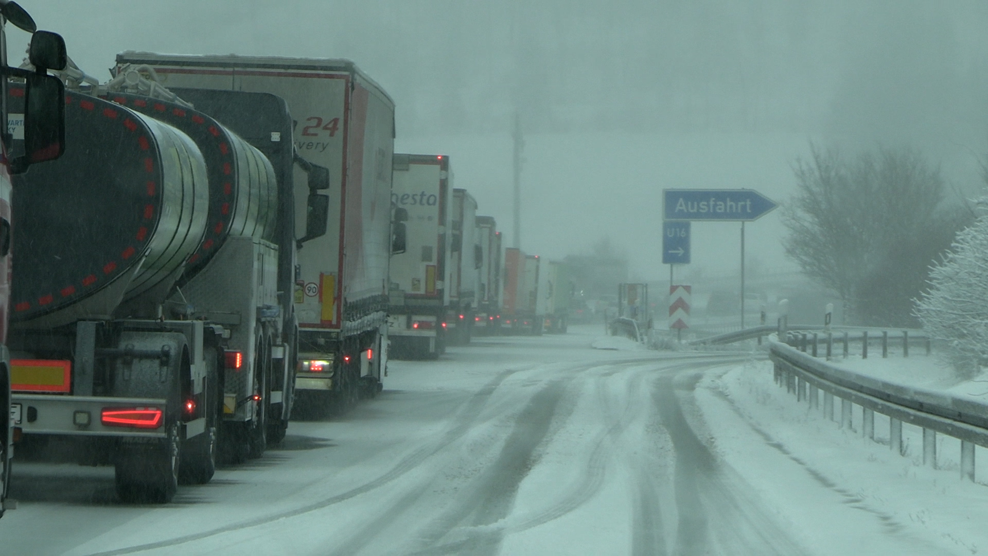 Numerous ice accidents in the east after snow