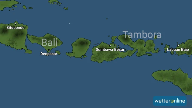 Der Tambora auf der Insel Sumbawa liegt nicht weit von Bali entfernt. 
