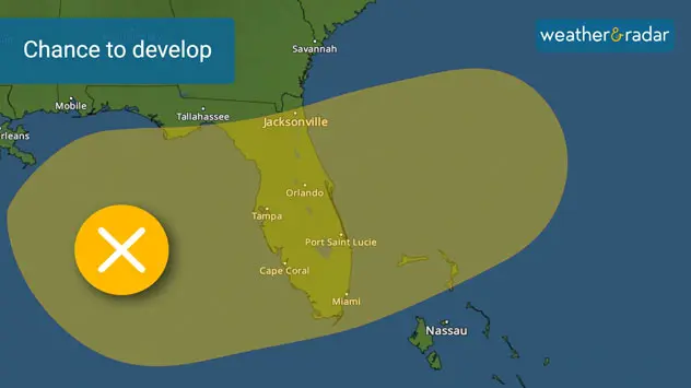 There is a 20 percent chance of tropical development near Florida within the next 7 days.