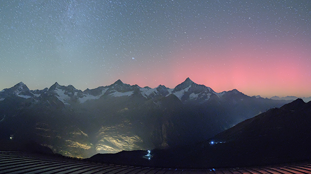 Polarlichter in den Alpen