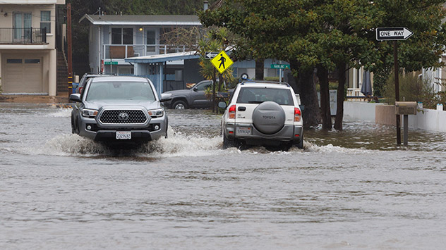 Wassermassen in Aptos Beach