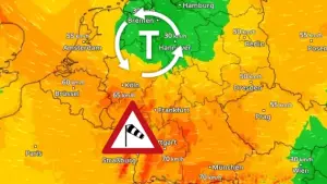 WindRadar zeigt Tief und Sturmböen am Dienstnachmittag