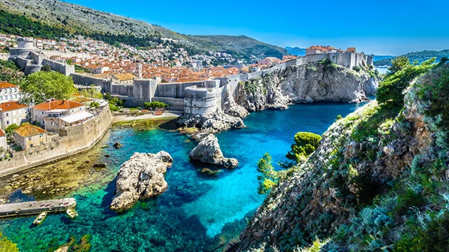 Der Blick auf Dubrovnik und die Stadtmauer