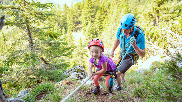 Felix und Charlotte Familienklettersteig am Rofan