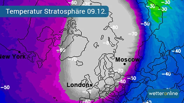 Von Dezember 2019 an war es in der Stratosphäre wochenlang sehr kalt.