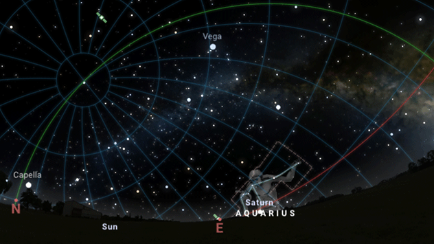 Zu sehen sind die Eta-Aquariiden-Sternschnuppen anfangs am östlichen Horizont. 