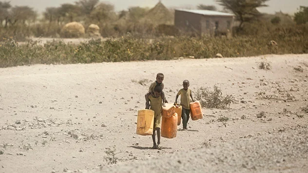 Staubiger Boden in Afrika