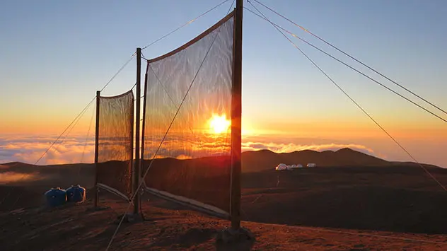 Die Forschungsstation Alto Patache zum Sonnenaufgang