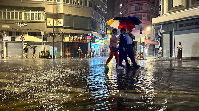 Überflutungen Hongkong
