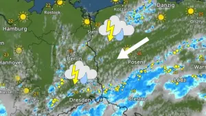 WetterRadar: Gewitter im Osten Deutschlands