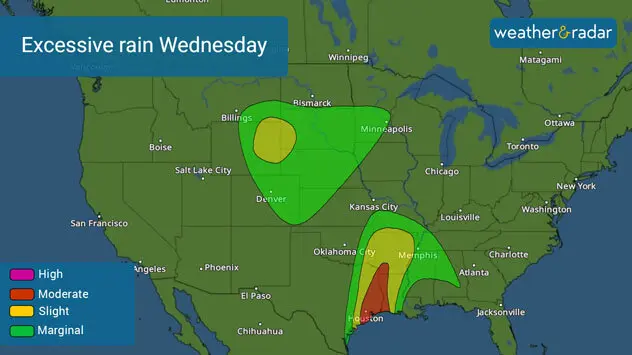 Excessive rainfall on Wednesday can increase the flash flood threat.