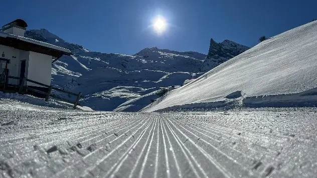 Die Skipisten sind bestens präpariert.