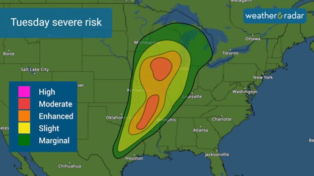 Midwest, Ozarks Thru Texas: Severe Storms Could Bring Violent Tornadoes ...