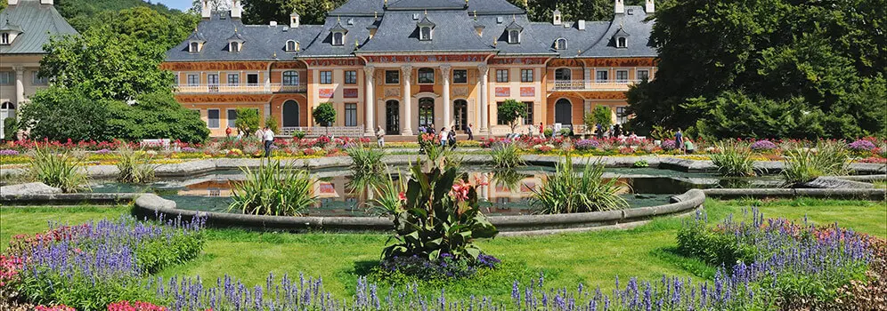 Garten des Schloss Pillnitz in Sachsen