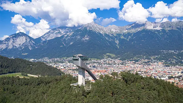Die Bergisel Sprungschanze in Innsbruck
