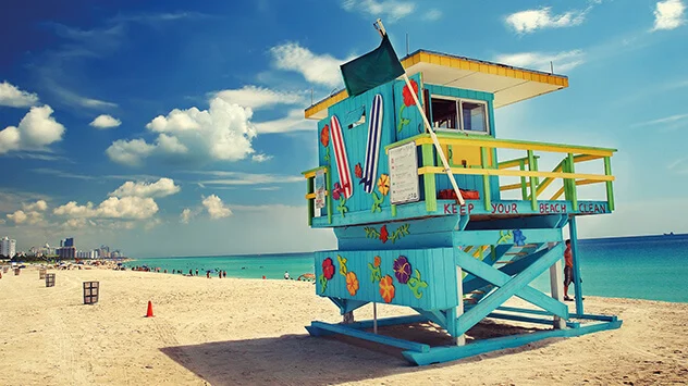 Lifeguard Hütte am Strand in Florida