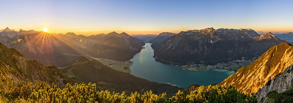 Der Achensee bei Sonnenuntergang