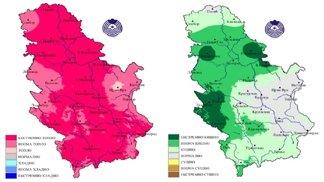 Temperatura i padavine u Srbiji