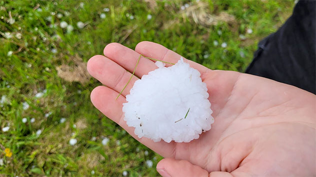 Großer Hagel bei Ulm