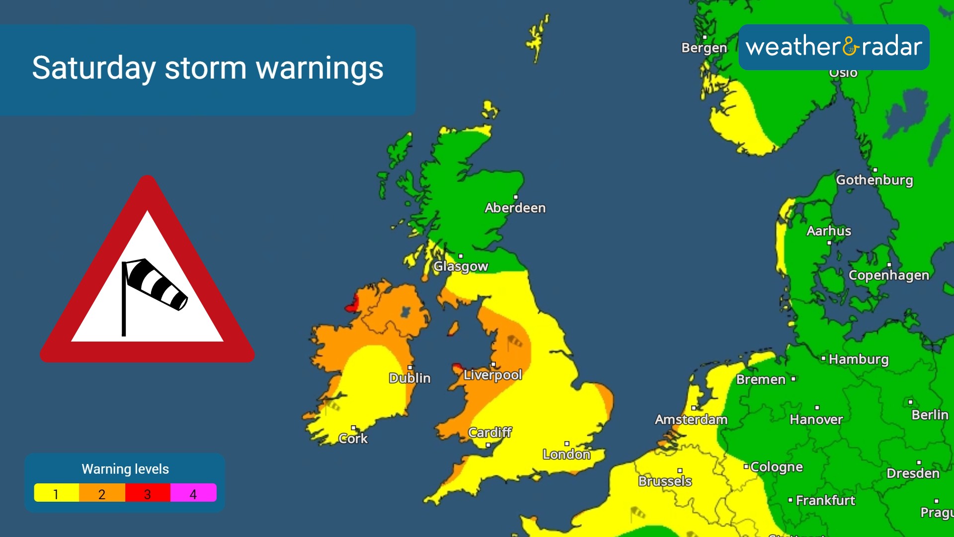 Storm warning map