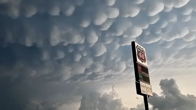 mammatus clouds over Oklahoma