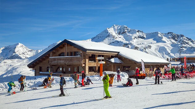 Skifahrer im Paradiski Mountain Resort