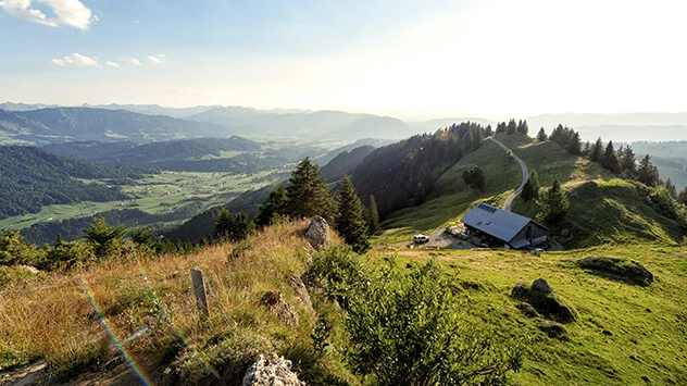 Blick über die Landschaften im Bregenzerwald